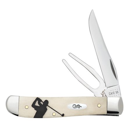 Case Cutlery Knife, Nat Bone Golfer'S Tool 27610